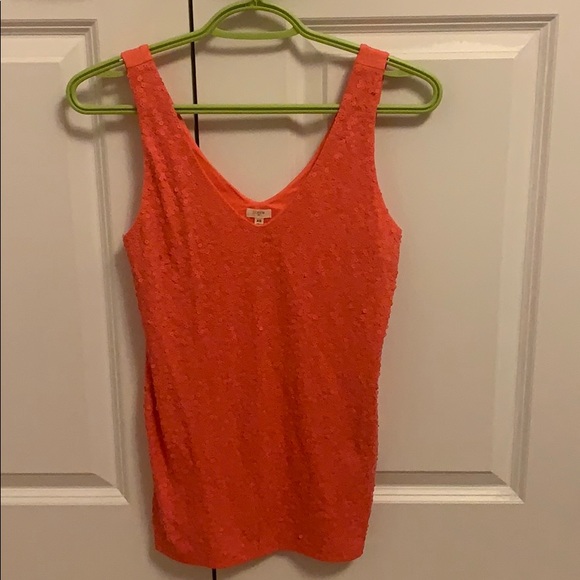 J Crew Pink Sequin Tank Top (size: XS) - Picture 2 of 5